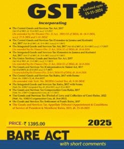 Commercial's GST Acts Along with Rules, 2017 with Forms (Bare Act) - Updated upto 15th November 2024