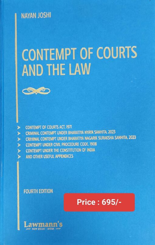 KP's Contempt of Courts And The Law by Nayan Joshi - 4th Edition 2025